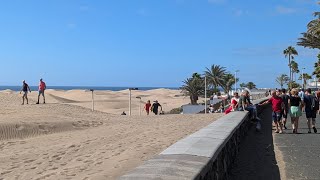 Maspalomas Dunes Playa del Inglés Autumn 2024 Weather Wetter [upl. by Artenahs]