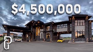 Inside a 4500000 Mega MANSION in Calgary Canada  Propertygrams house Tour [upl. by Earla601]