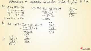 Adunarea si scaderea numerelor naturale pâna la 1 000  Matematica clasa a IIIa [upl. by Ecyor671]