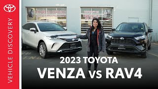 Toyota Venza vs RAV4 Hybrid Comparison — Performance Toyota  St Catharines [upl. by Nerrej]