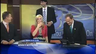 WENDI GETS ENGAGED DURING NEWS BROADCAST [upl. by Gujral]