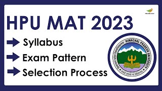 HPU MAT Syllabus 2023  Exam Pattern for HPU MAT Entrance Exam 2023 [upl. by Sakmar]