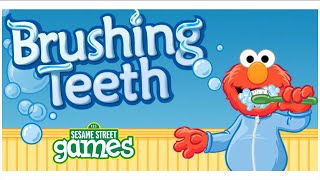 BRUSH YOUR TEETH with ELMO Lets Play SESAME STREET Toothbrush Party Educational Game for Kids [upl. by Stockton]