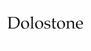 How to Pronounce Dolostone [upl. by Meg]