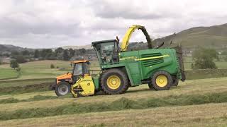 Silage 24 John Deere 7400 Forager Fastrac 2140 MF S7719 JCB 418 Shovel 18 08 24 [upl. by Eelyram407]