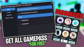 Roblox Brookhaven Get All Gamepass For FREE  Working Scripts For Mobile  Direct Link Pastebin [upl. by Emia572]