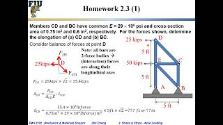 EMA3702 Ch02 Stress Strain for axial loading homework solutions [upl. by Cottle160]