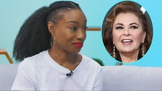 The Conners Maya Lynne Robinson on Raising Beckys Baby Without Roseanne Exclusive [upl. by Eiramanig]