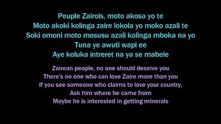 Mobutu Sese Seko translated Lyrics [upl. by Laszlo]