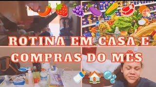 COMO É A ROTINA DE LICENÇA MATERNIDADE 🍼💕 COMPRAS DO MÊS 🍖🍓🌶️ [upl. by Albion291]