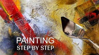 Abstract Acrylic Painting Tutorial  Step by Step Abstract Painting  Abstract 26 [upl. by Eendys]