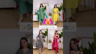 Affordable Kurta Sets for Women  Printed Suit Sets 2024  Trendy Ethnic Fashion  Myntra shorts [upl. by Roane]