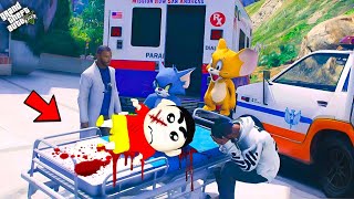 Shin Chan Almost Died Franklin Trying to Find Tom amp Jerry To Save Shin Chan in GTA 5 Telugu [upl. by Elay]