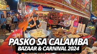 PASKUHAN SA CALAMBA BAZAAR amp CARNIVAL Virtual Walking Tour 4k [upl. by Novek]