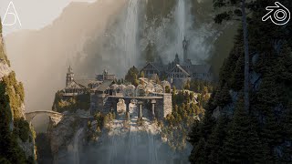 Recreating Rivendell in Blender 40 [upl. by Evreh]