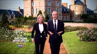 Ba Election Municipales 1er Tour Dimanche 19H TF1 2014 claire chazal Gilles Boulleau [upl. by Tnecillim733]