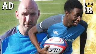 TBJZLs GAUNTLET RUN amp RUGBY TACKLING with Lawrence Dallaglio  Rule’m Sports [upl. by Sewoll327]