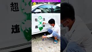 A Boy paint art on his boss car 🤩 Gadgets Smart Appliances Kitchen Utensils Home Inventions [upl. by Drusy]