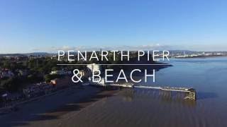 Drone Views Over Penarth Pier amp Beach [upl. by Marisa]