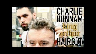 Charlie Hunnam King Arthur Inspired Haircut  Summer Fade Hairstyle For Men 2017 [upl. by Nisior222]