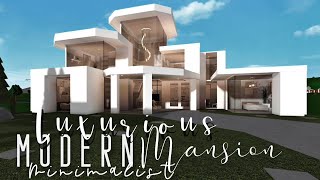 100K Luxurious Minimalist Modern Mansion No Large Plot  ROBLOX bloxburg [upl. by Schreibman]