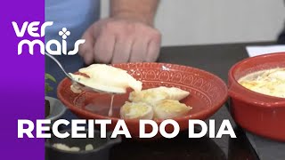 Conchiglione de damasco e queijo brie com requeijão [upl. by Bergstrom414]