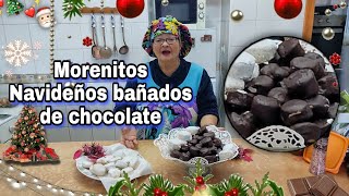 Morenitos BAÑADOS DE CHOCOLATE caseros y muy fáciles DULCES DE NAVIDEÑOS [upl. by Paulsen]