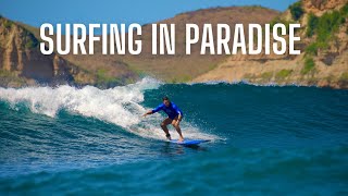 Learning To SURF and UNTOUCHED Beaches  Lombok Indonesia [upl. by Ylagam]