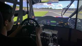 CRAZY 3quot DBOX motion with triple 55quot TVs ROVAL on iRacing [upl. by Aniretac]