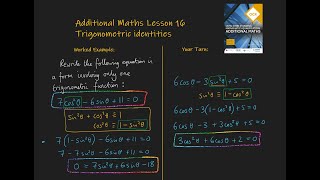 16 Trigonometric identities Additional Maths OCR FSMQ [upl. by Strephon466]