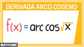 Derivada de Arco Coseno  Función inversa trigonométrica  Profe Andalón [upl. by Anjali]