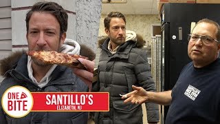 Barstool Pizza Review  Santillos ElizabethNJ Bonus Old School Italian Pizza Maker [upl. by Minne]