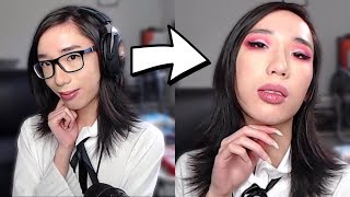 i dress up as a librarian girl and transform with makeup   overwatch and mukbang [upl. by Honoria]