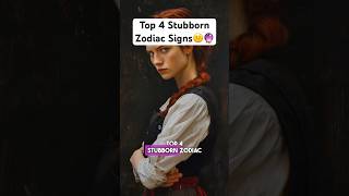 Top 4 stubborn zodiac signs🤨🔮zodiac horoscope zodiacsign astrology facts shorts [upl. by Eal]