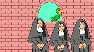 Las monjas y el loro adivino  chiste corto bueno animado 😄 [upl. by Yerbua]