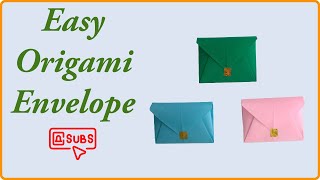 Easy Origami Envelope  How to Fold [upl. by Attevaj500]