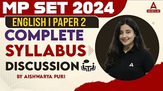 MP SET Syllabus 2024  MP SET English Literature Syllabus 2024 [upl. by Karlik929]