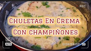 CHULETAS En Crema Con Champiñones Receta [upl. by Accebber136]