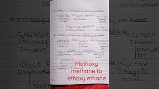 Methoxy methane to ethoxy ethane and vice versaorganic chemistry [upl. by Kamilah]