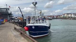 Bridlington Harbour East Yorkshire Coast England Fishing boat [upl. by Anirba722]