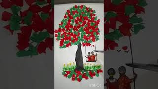 How to make paper tree craftDIY 3D paper treetrendingytvideosvairalvedioyoutuberyoutubegrowth [upl. by Allecram]