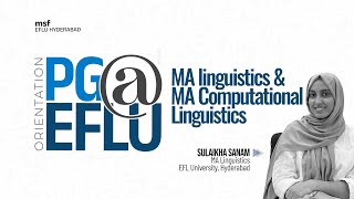 PGEFLU  All about MA Linguistics amp MA Computational Linguistics in EFLU  msf EFLU [upl. by Farny]