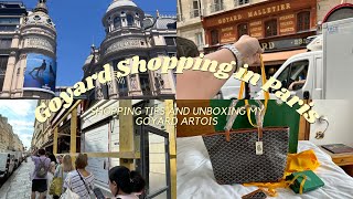 Goyard Shopping in Paris  Unboxing Goyard Artois and Card Holder [upl. by Nnaeiram]