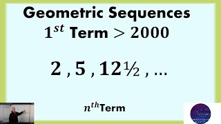 Term in a Geometric Sequence Greater Than [upl. by Obla]