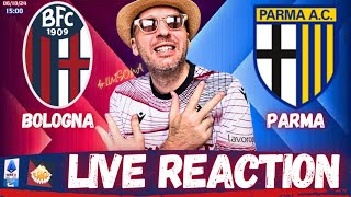 BOLOGNA vs PARMA  LIVE REACTION drLUISONA SERIE A [upl. by Yhtir227]