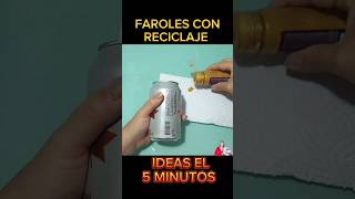 Faroles con latas y hojas secas navidad diy reciclaje [upl. by Kearney]