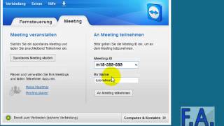 Teamviewer  an Meeting teilnehmen [upl. by Culliton525]