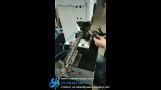 Vibrating plate feeding wire metal connector crimping machine YHZDP  Yuanhan [upl. by Bach]