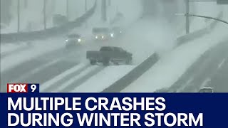 Crash compilation after Minnesota winter storm [upl. by Sarina]