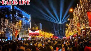 PARIS Lets go New Year Party Time in ChampsÉlysées Live Streaming 31DECEMBER2023 [upl. by Aruabea871]